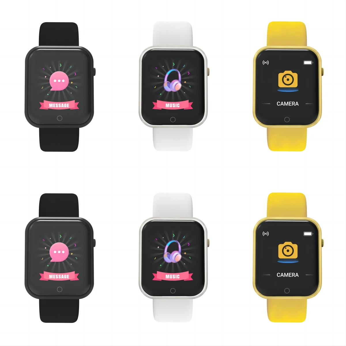 

06 Pcs D20L Smart Watch Men APP FitPro Bluetooth Sync USB Charging Custom Wallpaper Sport Pedometer Smartband for All SmartPhone