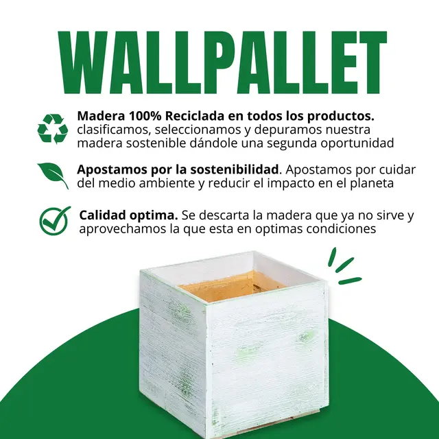 Wallpallet Nagy Négyzet Alakú, Fenntartható Fa Ültetvény, Gradiens Kivitelű Cazorla 3 Darabkészlet -Készletével. - Image 4
