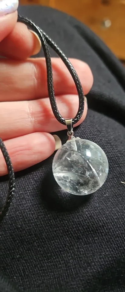 Clear Crystal Ball Ornament | Natural Quartz Decoration photo review
