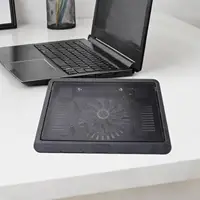 1Pc Laptop Fan Cooling Pad with Big Fans, Portable Laptop Cooling Fan with 2 in 1 USB Port, Blue LED Light Adjustable Stand Pad - Image 5