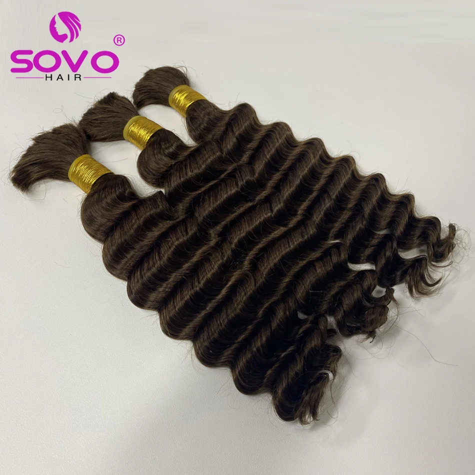 Deep Wave Hair Bulk For Braiding No Weft 14-28 Inch Ombre Peruvian Remy Human Hair Bulks Natural Hair Extensions Crochet Braids