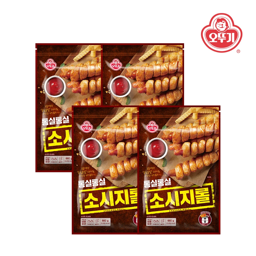 오뚜기 통실통실 소시지롤 660g x 4개