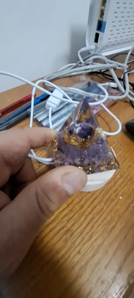 Natural Amethyst Orgonite Energy Pyramid: A Healing Crystal photo review