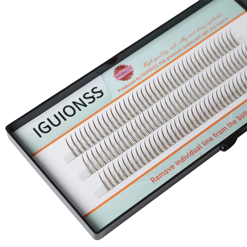 

IGUIONSS 3 rows 120 bundles Eyelashes Single Cluster Self-Grafting A Shape Premade Volume False lashes Long Lasting Natural
