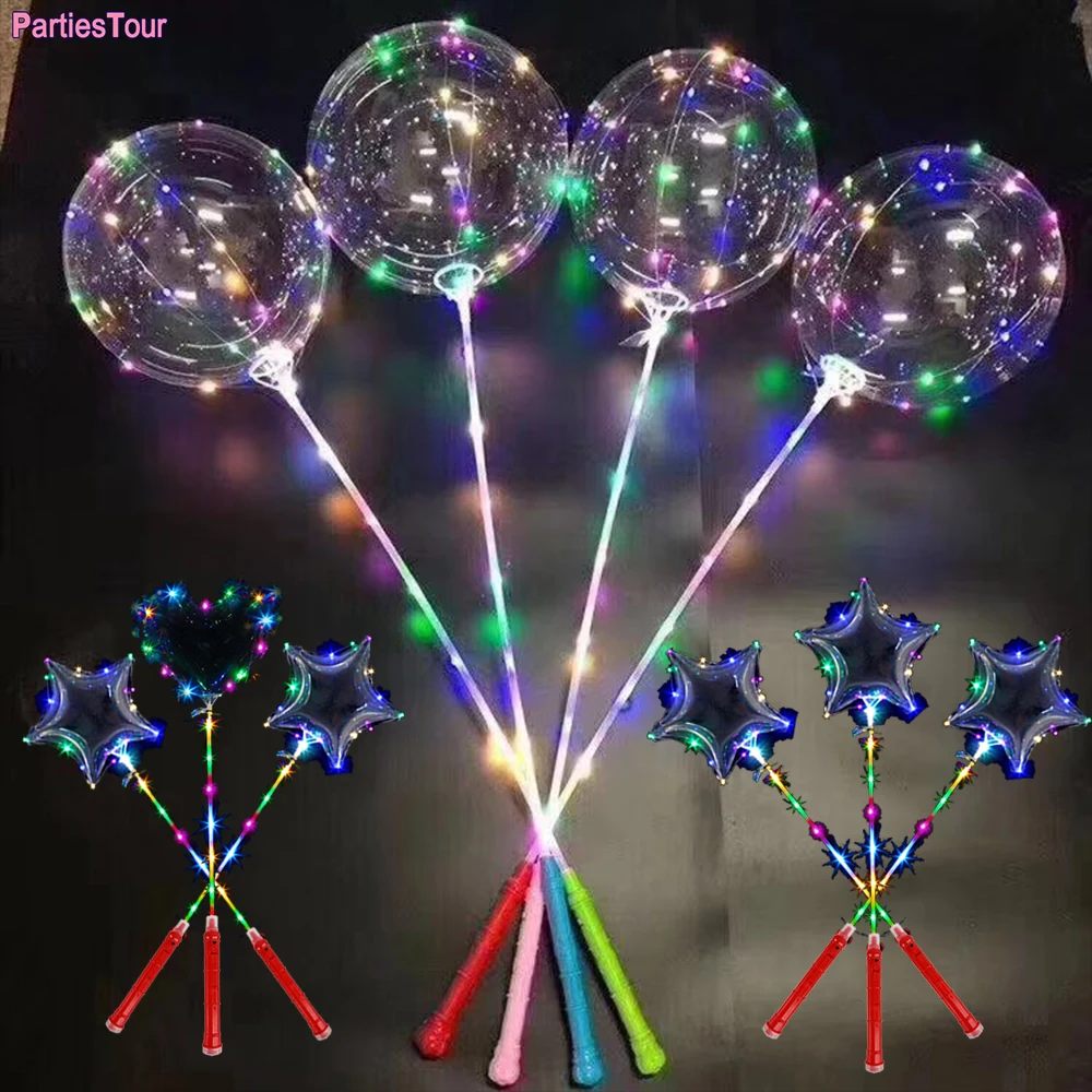 Ensemble de 5 ballons à bulles pour enfants, lumineux, lumineux, pour fête  d'anniversaire, pour noël, nouvel an, jouets pour enfants - AliExpress