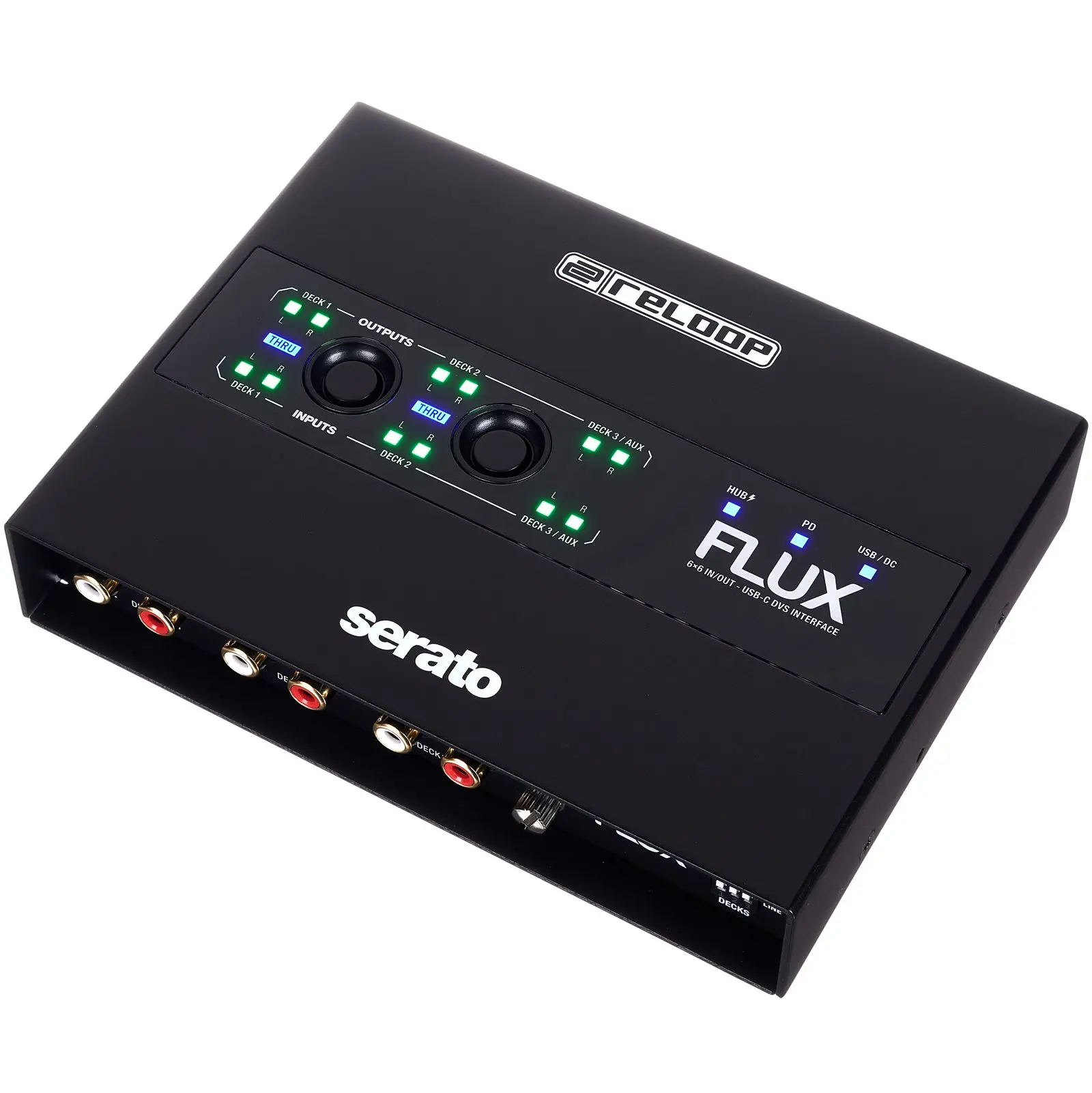 

QUALITY VALUE SALES Reloop Flux 3-channel 6x6 DVS Interface for Serato DJ Pro and MWM Phase Essential Wireless DVS Controller