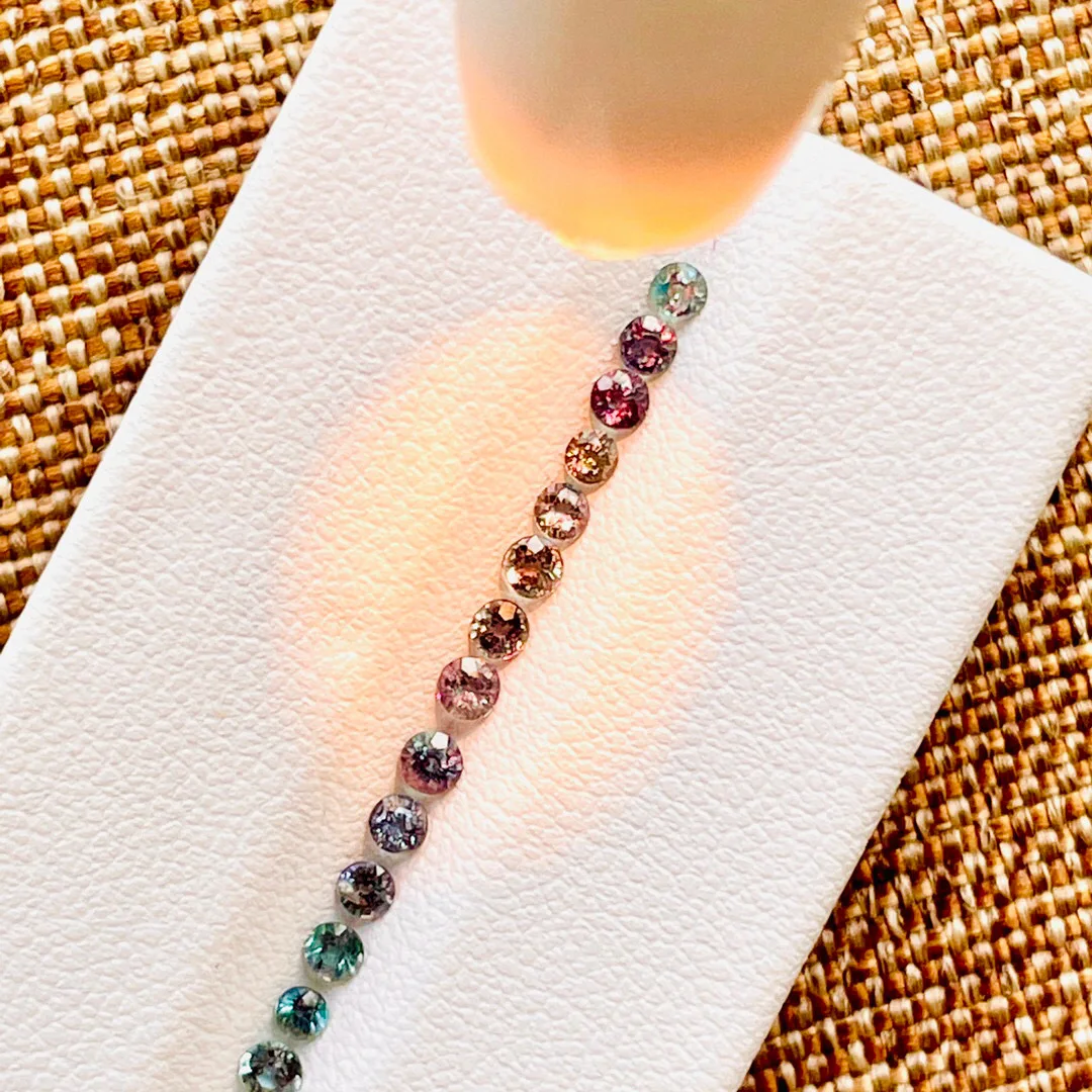 Natural Alexandrite Blue-green to pink gemstone Sri Lanka 2-3.5mm Sidestone for setting jewelry WBH gems