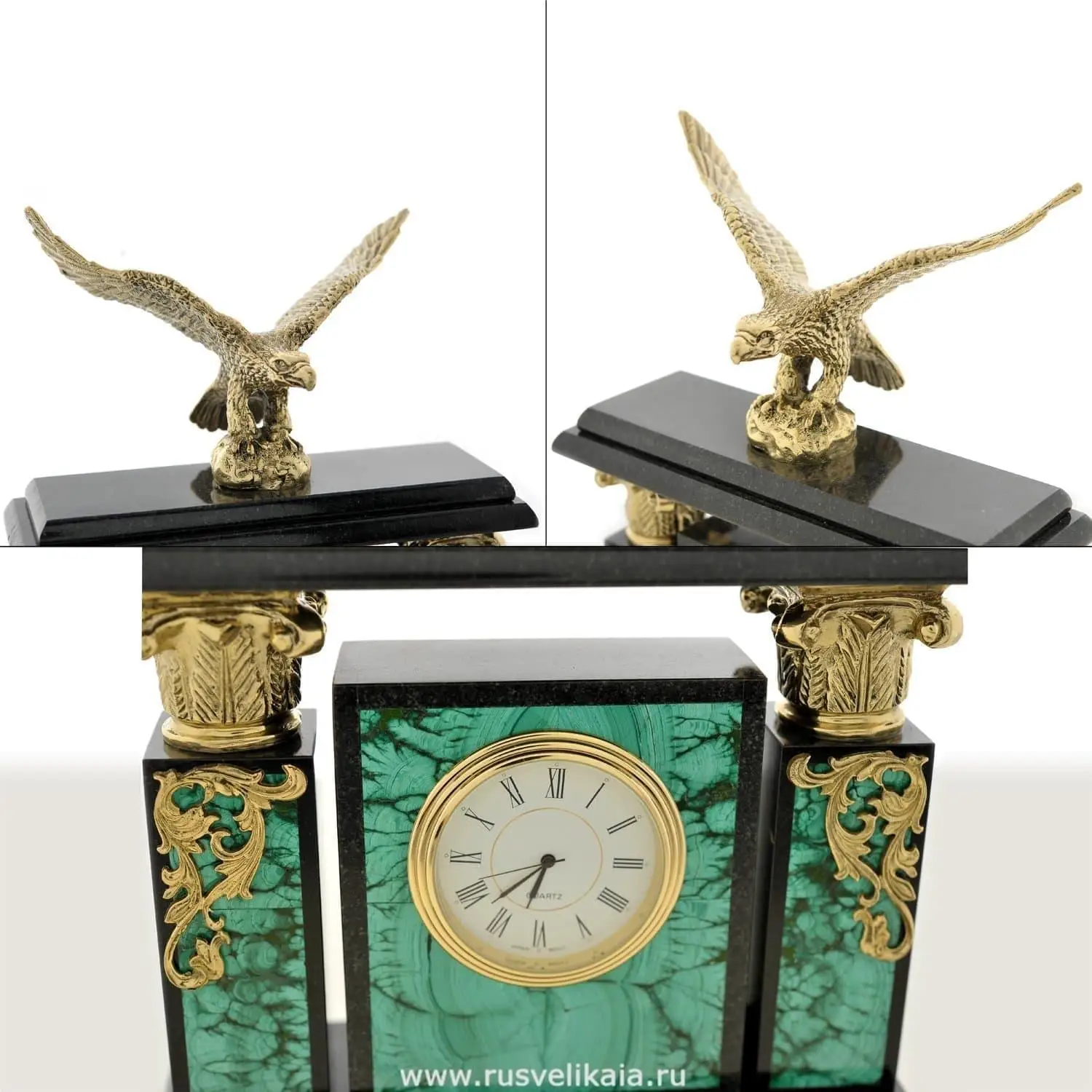 Рисунок 3 - 0021152/П Нат.камень Часы "Орел"