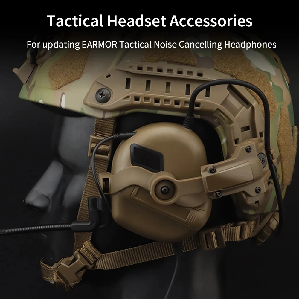 Tactical Headset Bracket Tactical Headset Rail Mount Bracket 360&deg; Rotation Fit OPS Core ARC and Team Wendy M-LOK Rail