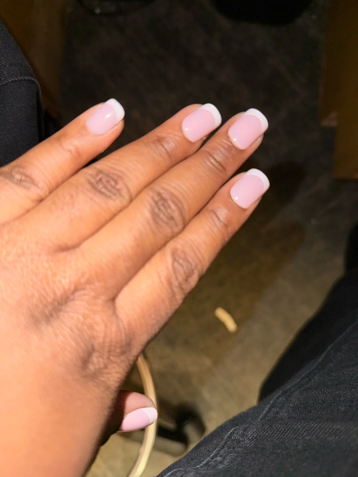 24 Square Short Fake Nails +1 Nail File +1 Piece of Jelly Glue photo review