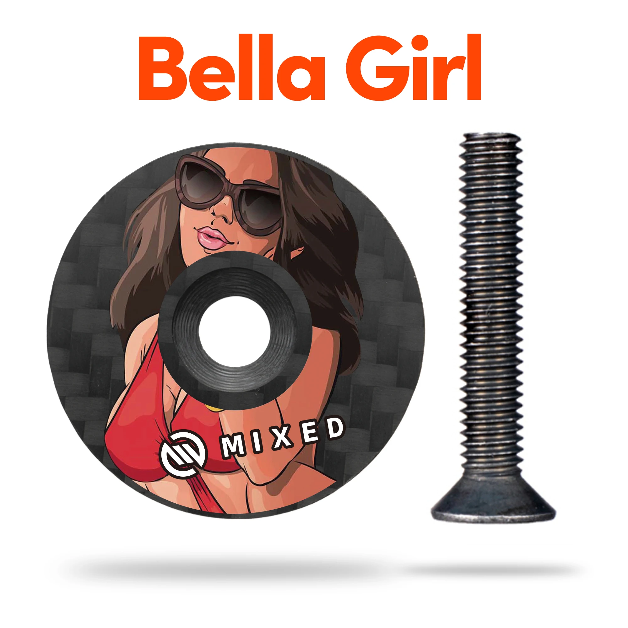 MIXED Full Carbon 32mm Headset Stem Caps Pack Light Titanium Screw for MTB Mountain Road Bike Cycling Accessories Parts - Image 4