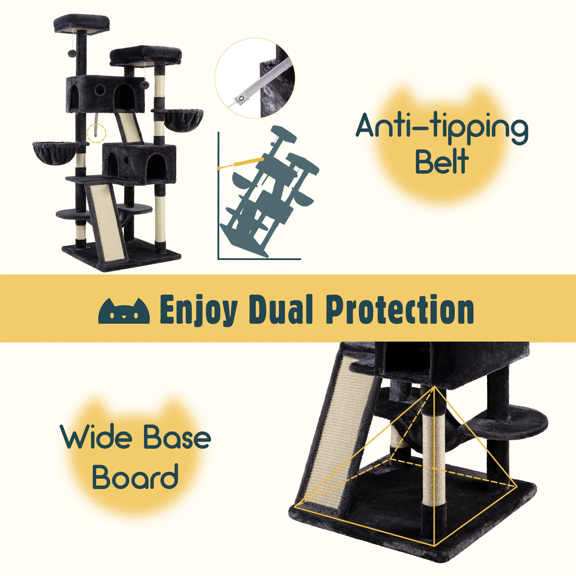 65in Multi-Level Cat Tree 5