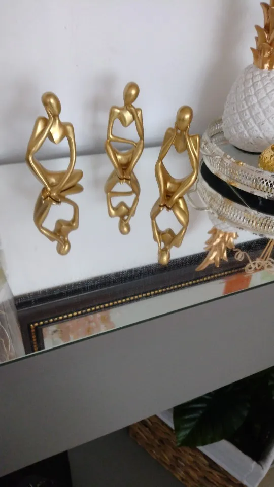 Contemplative Muse, Resin Abstract Thinker Statue for Home and Office Decor photo review