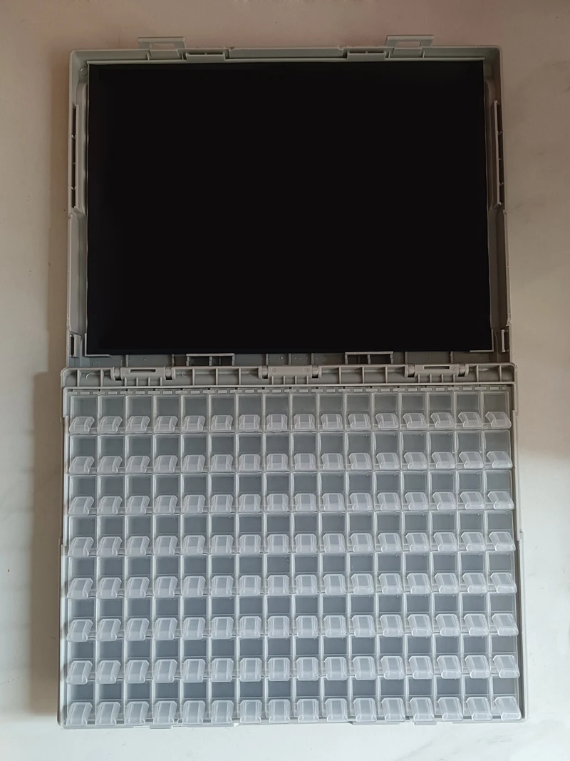 SMT 저항 커패시터 전자 제품 보관함, 부품 샘플 박스 오거나이저 128 그리드, 27.9x21.5x4.2cm