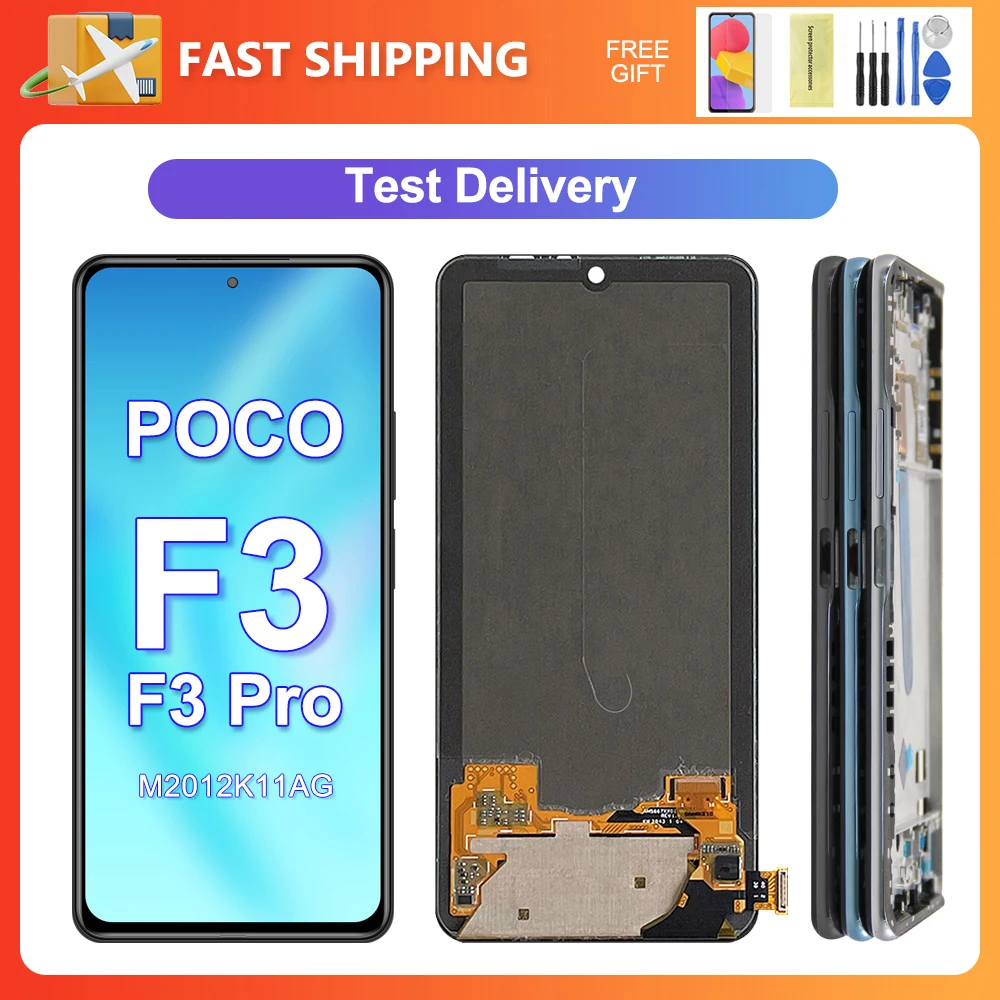 

For Xiaomi Poco F3 6.67''For Ori Mi PocoF3 M2012K11AG LCD Display Touch Screen Digitizer Assembly Replacement