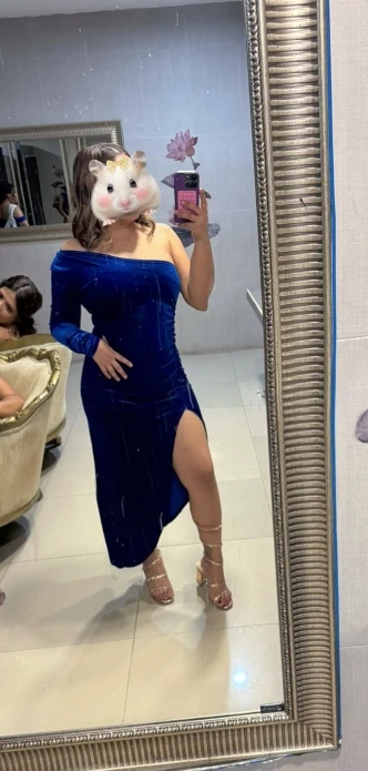 Women Elegant Long Sleeve Party Evening Velvet Bodycon Split Pencil Midi Dress Spring Autumn Clothes photo review