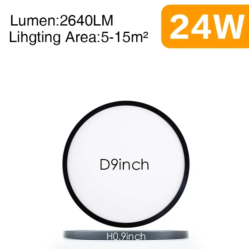 Black-24W 3000k