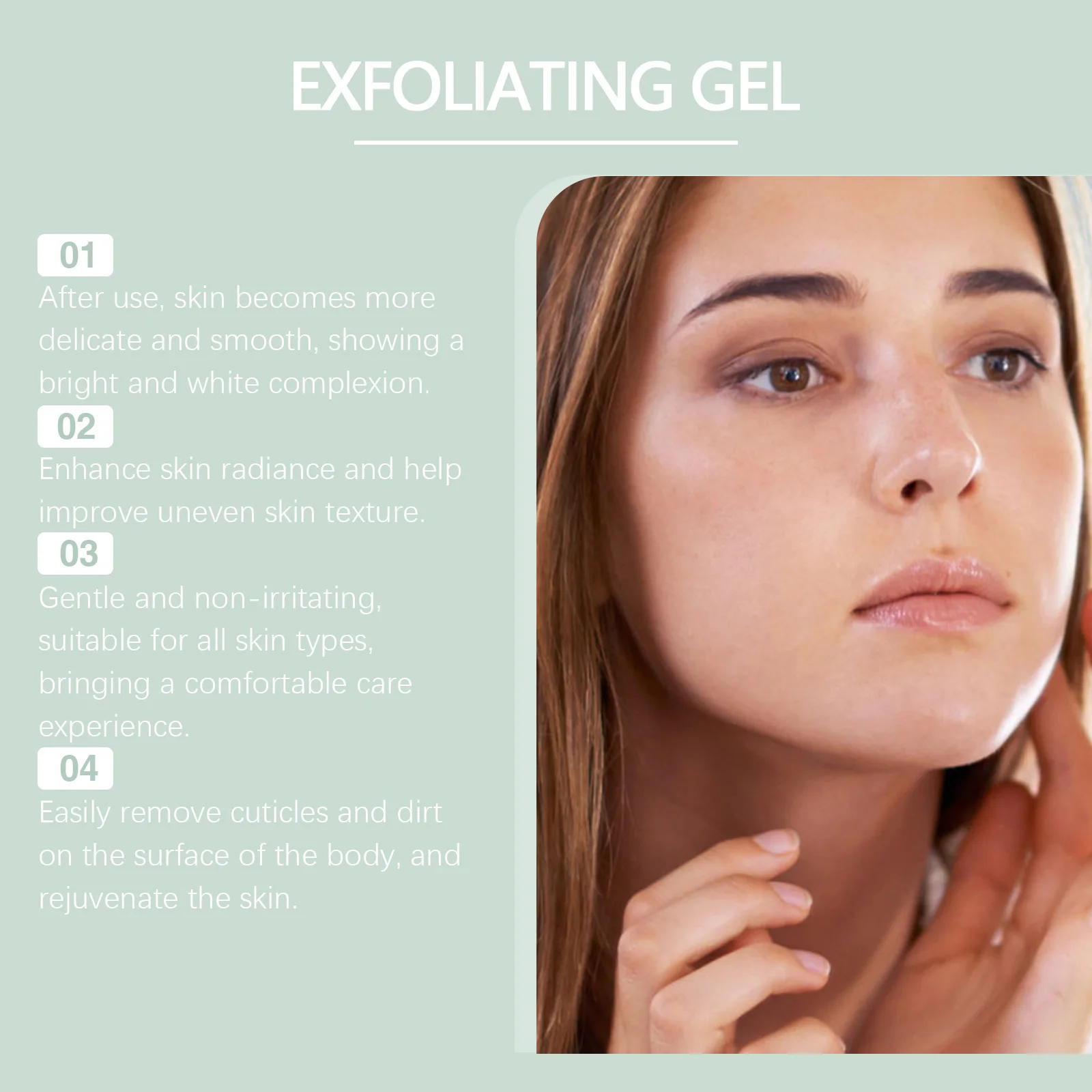 Hoygi Collagen Exfoliating Gel Gentle Remove Dead Skin Improve Smoothness Moisturizing Reduce Dullness Brightening Skin Gel