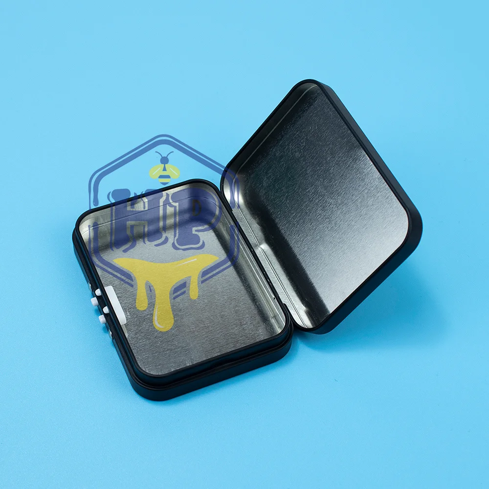 Leere Handrollen-Aufbewahrungsbox, 78 mm, kindersicheres Schloss, Weißblechbehälter, Kartensteckplatz, DIY, wiederverwendbar, leere Metallverpackung, individuelles Logo – Detail 6