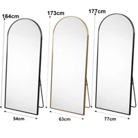 Anajqaqia зеркало в полный рост 164/173/177 см, зеркало с дужкой и металлическим каркасом, напольное зеркало и настенное зеркало для гостиной — изображение 2