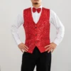 New Design Men Sequins Pattern Glitter Embellished V-neck Blazer Vest Male Evening Party Suits Plus Size hot 3