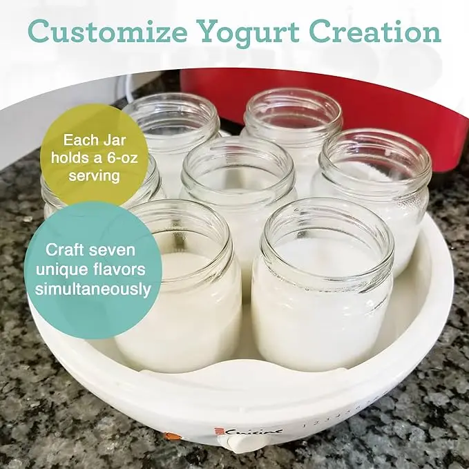 Set of 8 Glass Yogurt Jars, 6 oz Capacity, Includes Lids, Ideal for Yogurt, Parfaits, or Storage. 3
