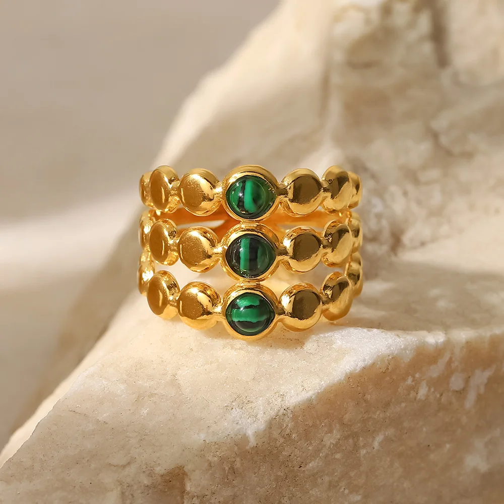 Anillo De Sello En Acero Inoxidable Con Chapado En Oro Para Joyería De