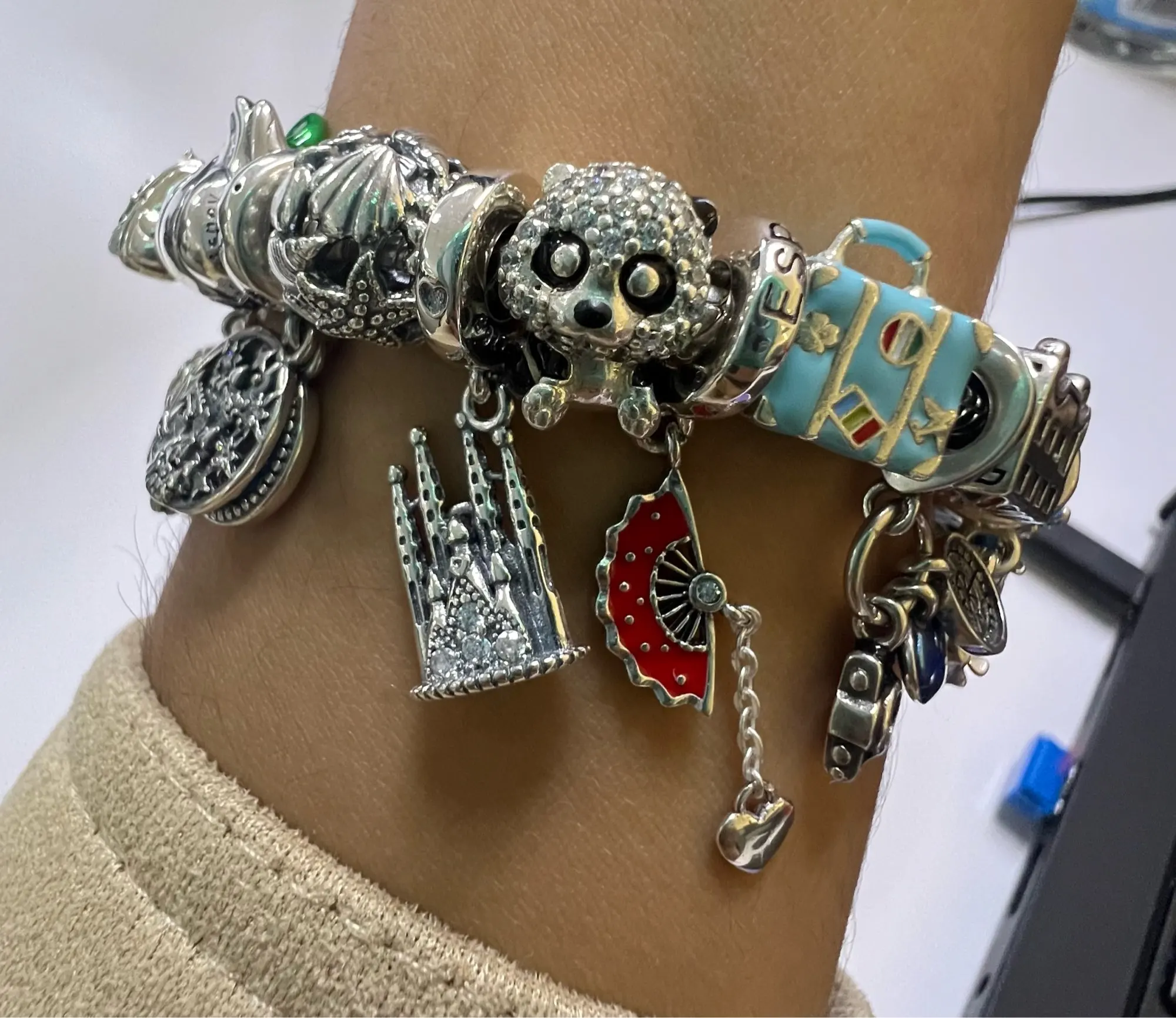 100% Original grano del encanto de la plata esterlina 925 de Taxi de la motocicleta rueda encantos Fit Pandora pulseras de las mujeres de la joyería de Diy photo review