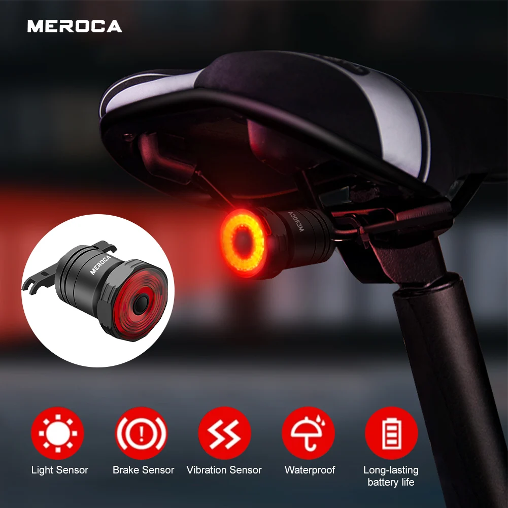 Meroca Smart Bike Tail Light Smart Bike Bicycle Taillight Bicicleta