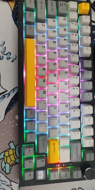 AJAZZ AK820 cableado con botones de volumen giratorios teclas intercambiables en caliente para teclados mecánicos de oficina y hogar photo review