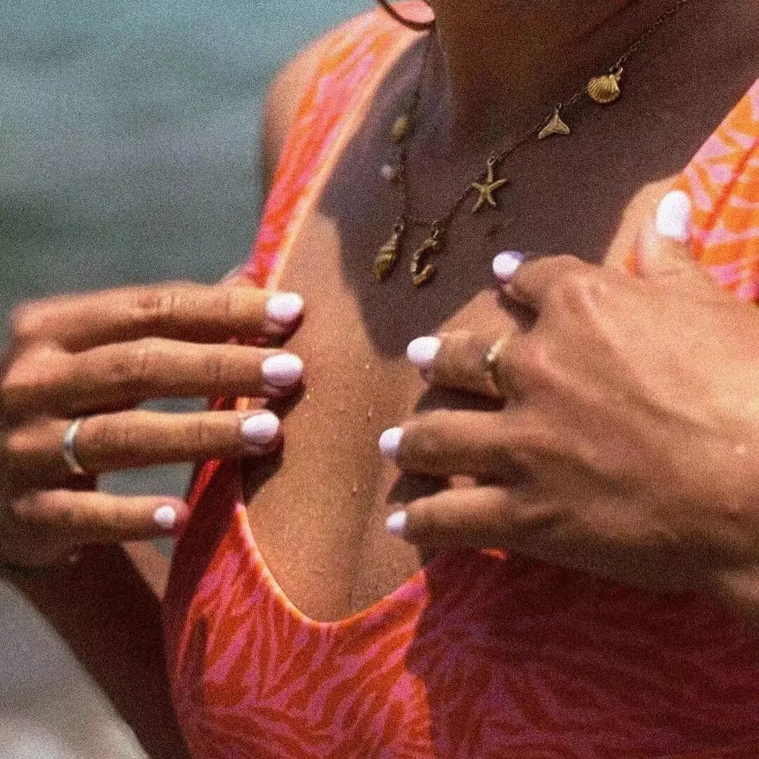 Starfish Initial Charm Necklace 3