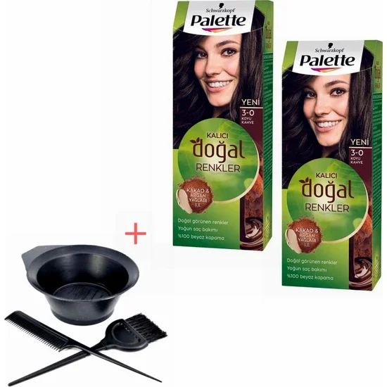 

Permanent Natural Colors on Palette 3-0 Dark Brown x 2 Pieces + Painting Set