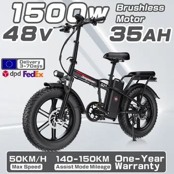 DEEPOWER G23 Bici elettrica Motore 1500W Batteria al litio 48V 35AH Bicicletta elettrica per adulti 20 * 4.0 -In Fat fire Mountain e-Bike
