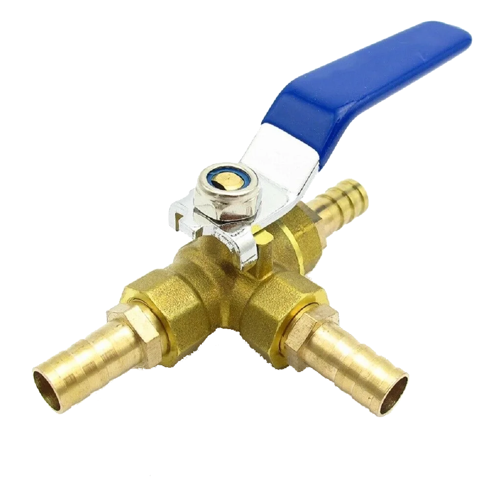 4/6/8/10/12/14/16/19mm Hose Barb Full Port L-Port Three Way Brass Ball Valve 12v 24v 220v pneumatic electric solenoid valve 2 position 2 port normally closed air magnetic valve 6mm 8mm hose barb connection