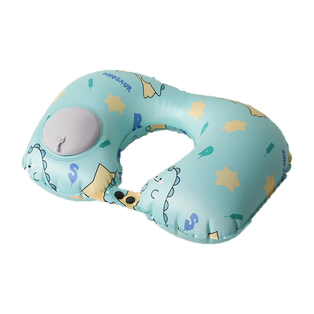 

U-Shape Folding Press Type Bed Pillows Travel Pillow Automatic Air Inflatable Airplane Car Pillows Ring Pillow Neck Cushion