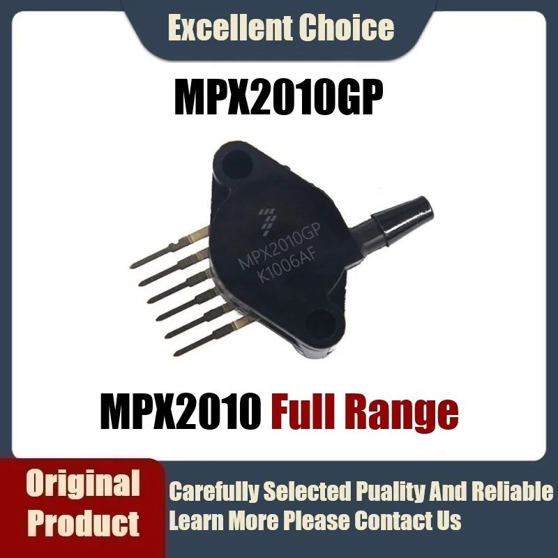 

1-10Pcs/Lot Original Genuine MPX2010GP MPX2010 Package SIP-4 Pressure Sensor Bridge 1.45PSI (10kPa) 10V Temperature Compensation