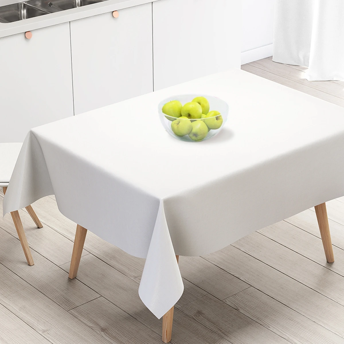 220*130cm White Plastic Tablecloth Plastic Table Cloth Disposable Tablecloths Tablecloths for BBQ Party Fine Dining Wedding