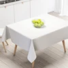 220*130cm White Plastic Tablecloth Plastic Table Cloth Disposable Tablecloths Tablecloths for BBQ Party Fine Dining Wedding 1