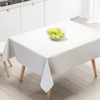 220*130cm White Plastic Tablecloth Plastic Table Cloth Disposable Tablecloths Tablecloths for BBQ Party Fine Dining Wedding 1