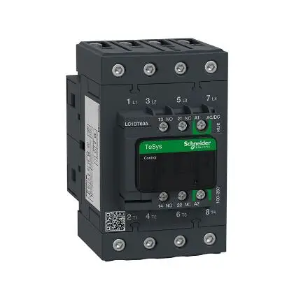 

LC1DT60AKUE LC1-DT60AKUE контактор, TeSys Deca, 4P(4 NO), Φ, 0-440V, 60A, 100-250VAC/DC катушка, EverLink
