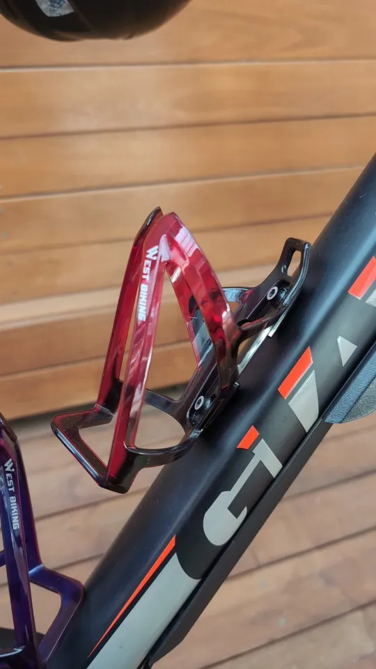 Bicycle Water Bottle Cage Colorful Gradient Secure Ultralight MTB/ROAD photo review