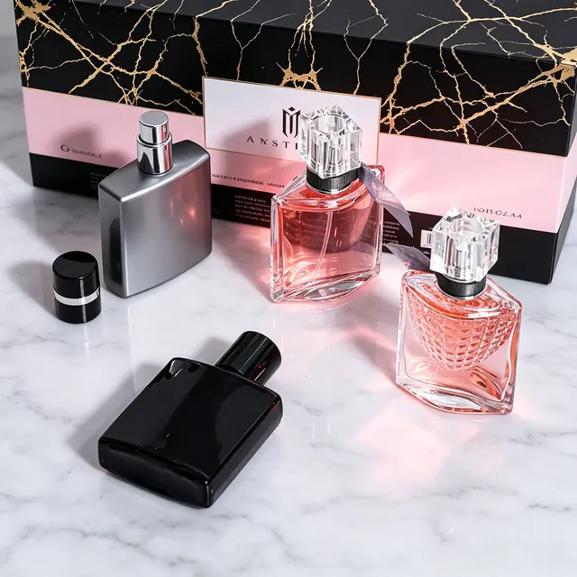 4Pcs Perfume Gift Set 30ml Each Eau De Parfum Spray, Long Lasting Fragrance for Men Women, Luxury Marble Packaging Box, Ideal Present for Birthday Anniversary