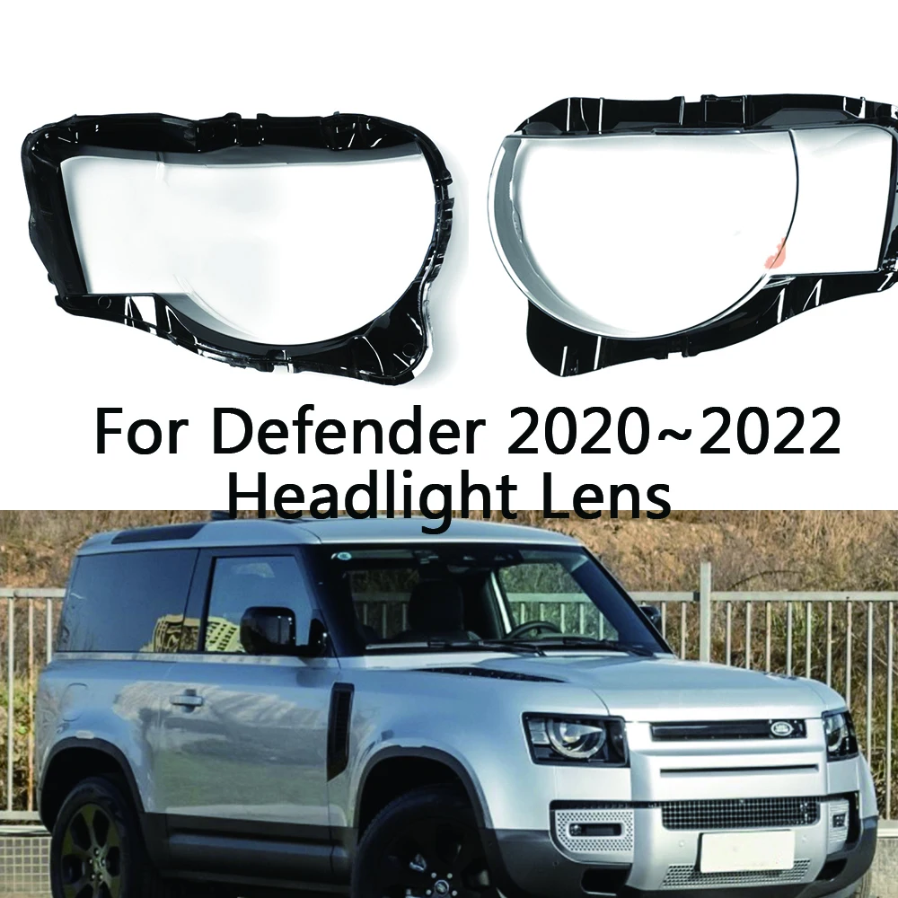 

For Land Rover Defender 2020 2021 2022 Headlight Cover Transparent Lens Headlamp Shell Plexiglass Replace The Original Lampshade