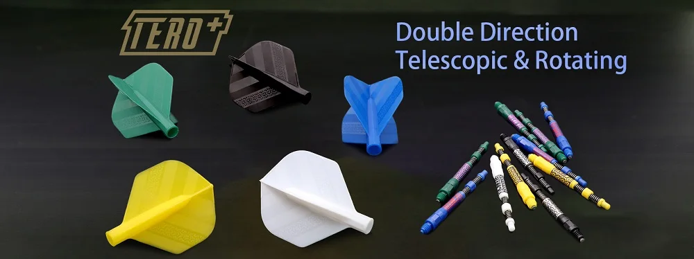 thumbnail image 2 of TERO Plus AK4P Dart Accessories CUESOUL TERO Plus Dart Flight System - Double Direction Telescopic Rotating Dart Flights AK4P Dart Flights 2 of 12