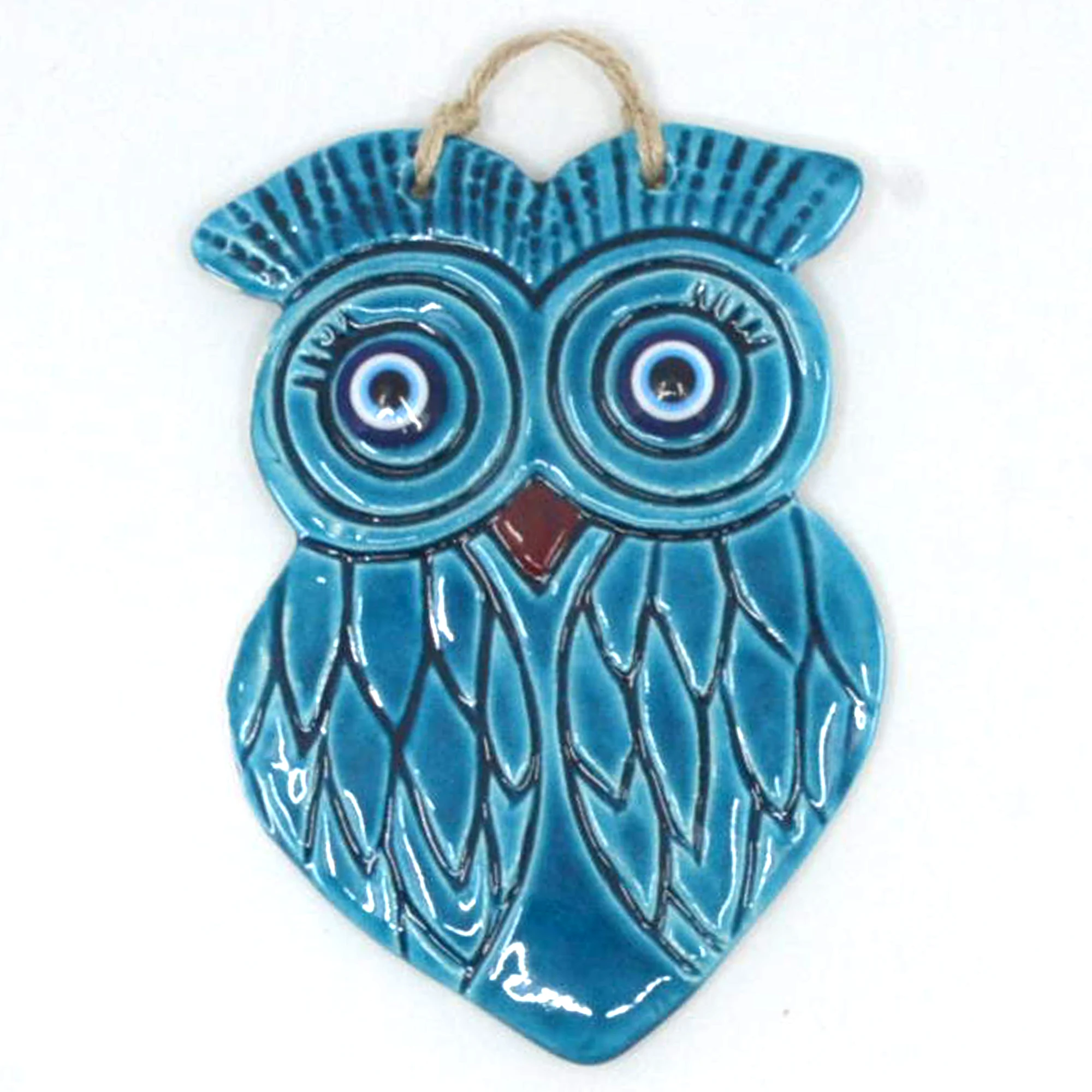 

The Turquoise Owl Handmade Ceramic Home, Balcony, Garden, ​Office, Tree Ornament Decor Great Gift For Birthday and Christmas