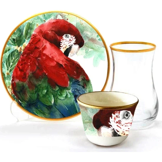 

Чайный/кофейный набор Toygar с капельной ручкой, 6 штук, попугай