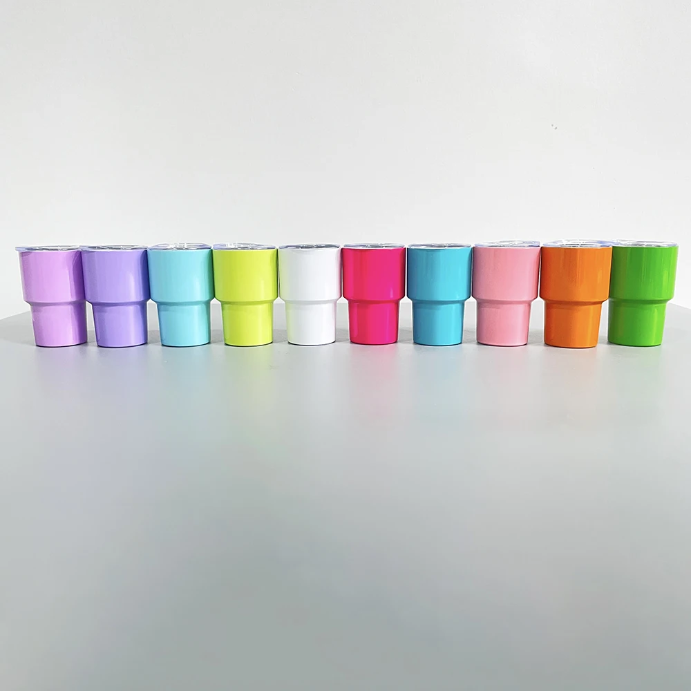Mini Tumbler Shot Glass With Lid Straw Tumbler 2OZ 3OZ Double-insulated  Stainless Steel Sublimation Shot Glasses Beer Cup 100Pcs - AliExpress