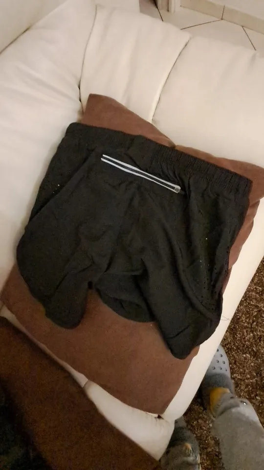 Men's Running Shorts Quick-drying Fitness Black Double Layer Shorts photo review
