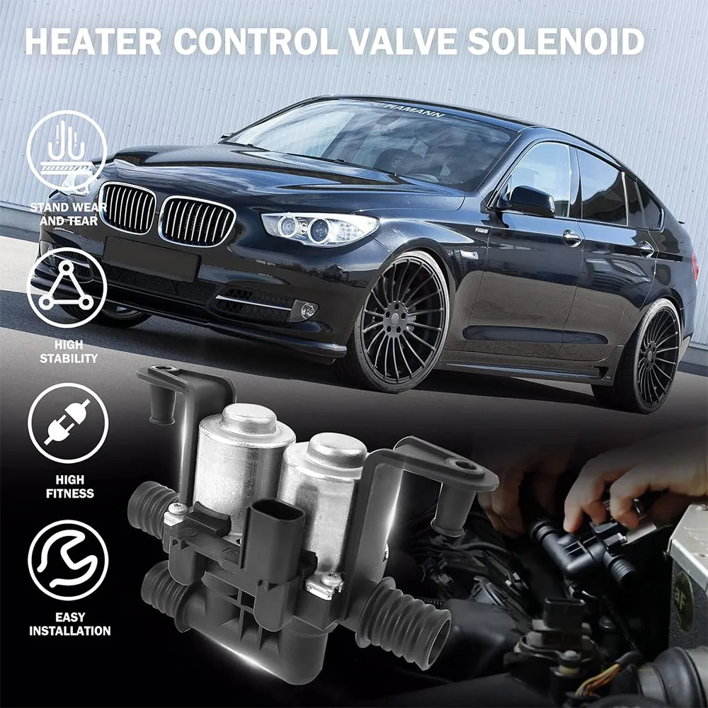 Heater Control Valve Solenoid 64116906652 For BMW E60 E63 E65 E66 535i 535i xDrive 535xi X5 5 6 7 Series 1147412159 64116908294