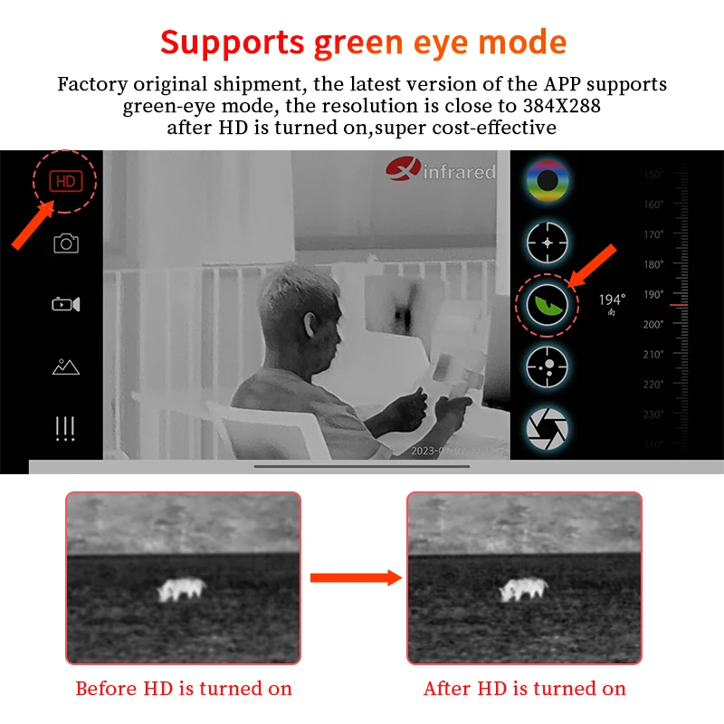 Infiray Xinfrared T2 PRO 열화상 카메라, 사냥 카메라, 야외 검색, 적외선 야간 투시경 휴대폰, 안드로이드 C타입